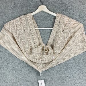 Calvin Klein Infinity‎ Loop Scarf Tan Almond NEW Acrylic Lightweight Chevron NWT